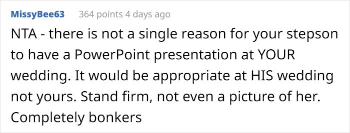 "This Was An Instant No From Me": Bride Denies Stepson&rsquo;s Request To Do Powerpoint Display Honoring His Late Mom At Wedding, Family Drama Ensues