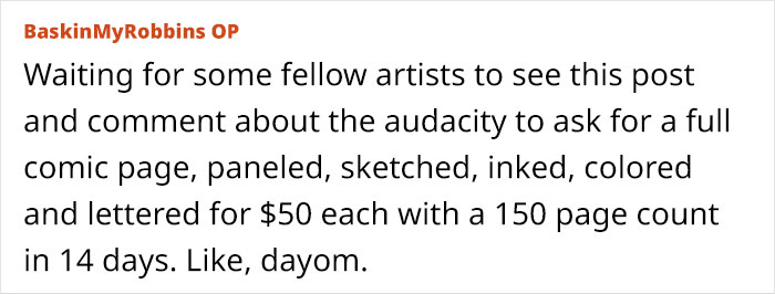 Client Wants Artist To Pay Them $1K As "Security", Gets Shamed Online