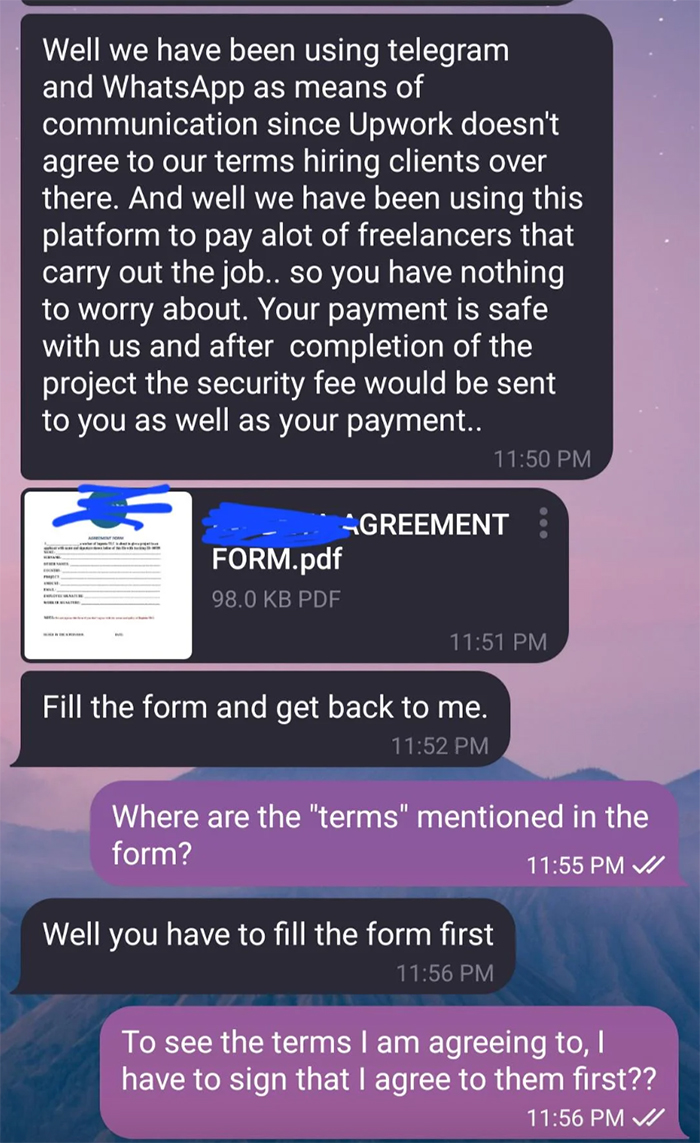 Client Wants Artist To Pay Them $1K As "Security", Gets Shamed Online