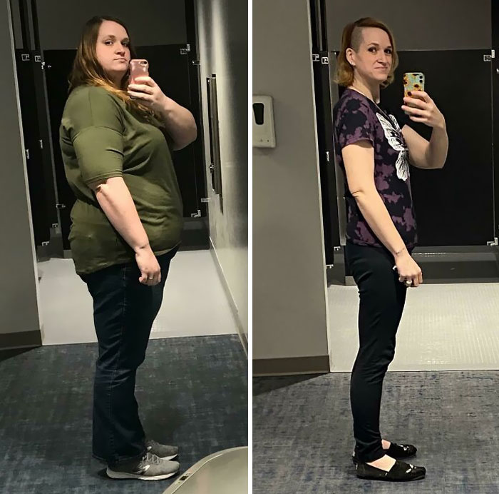 370 Lbs To 170 Lbs. Same Bathroom, Different Girl