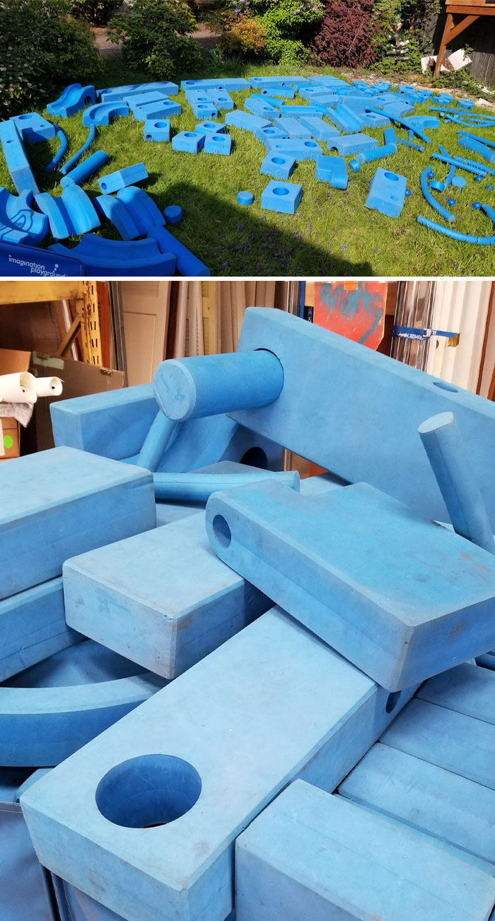 After More Than Five Years Of Waiting, This Wonderful Secondhand Set Of Big Blue Blocks Now Belongs To Our Children's Museum