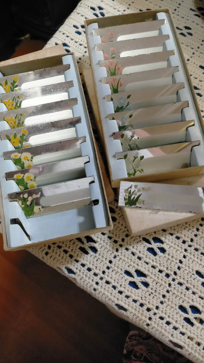 These Were Given To Us By A Neighbour, Place Cards From Her Wedding Over 100 Years Old Given She Was 96 When She Passed Away Over 30 Yrs Ago