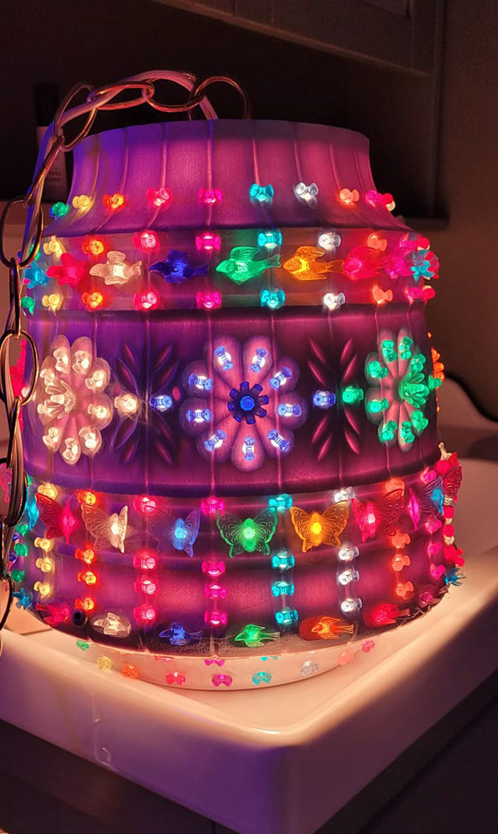 Cleaning Out The Basement And Came Across This Homemade Planter/Hanging Light Fixtures That A Family Member Made Years Ago For My Grandparents