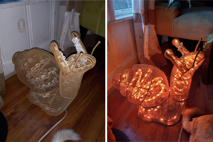 It's So Weird, It Has Been To Burning Man The Original Owner Said.. I Went To A Garge Sale, Was Buying My Son A Skateboard And This Was Just Sitting There All Alone And Lonely, She Gave It To Me. Not Only Does It Light Up, But It Moves. It's So Weird, I Totally Love It