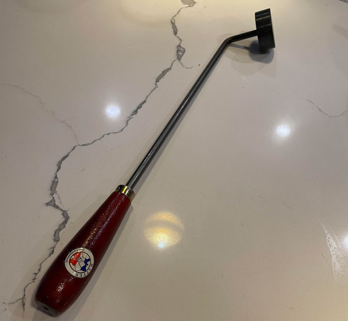 Object Found In Kitchen Of Deceased Relative. About 18” Long. Puck Shaped End Is Heavy Solid Metal