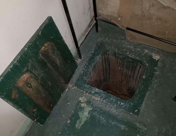 1ft X 1ft X 2ft Hole In Concrete Basement Floor