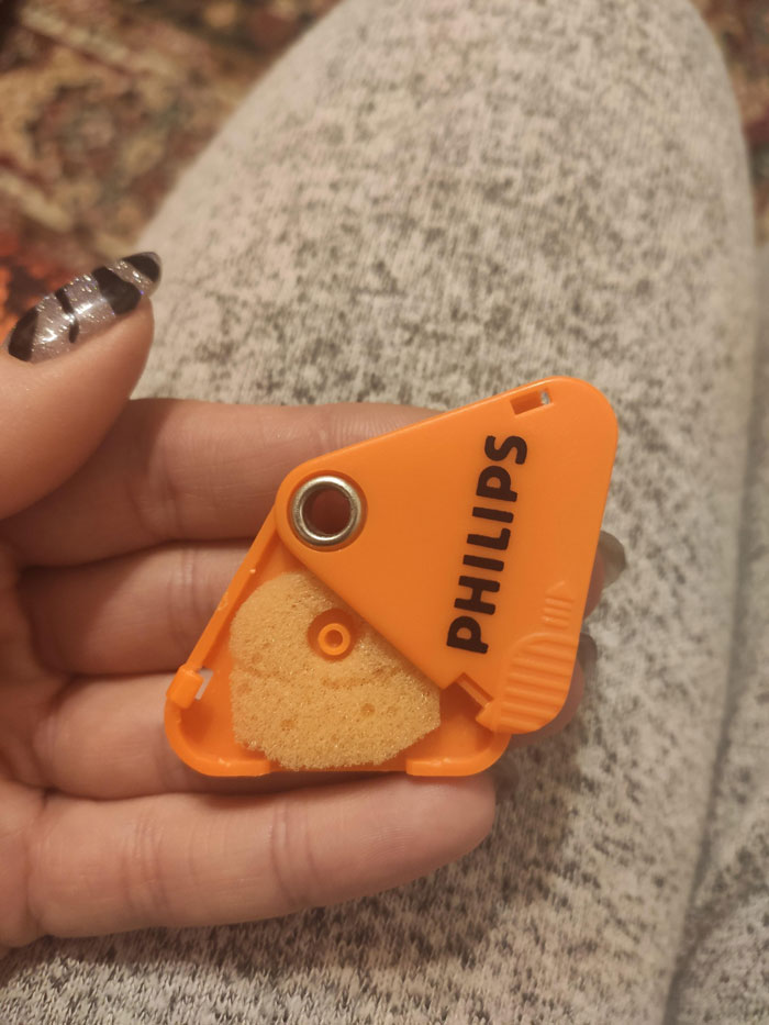 What Is This Item? All Night We Are Solving This. It Slides Open And There Is Tiny Piece Of Fiam Inside