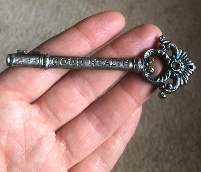Old Heavy Key With “Good Health” Engraved