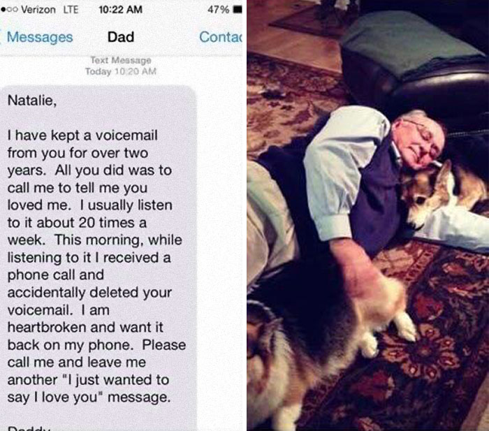Text From My Dad From A Few Years Ago. I Did Call And Leave Him Another Message, After I Stopped Crying