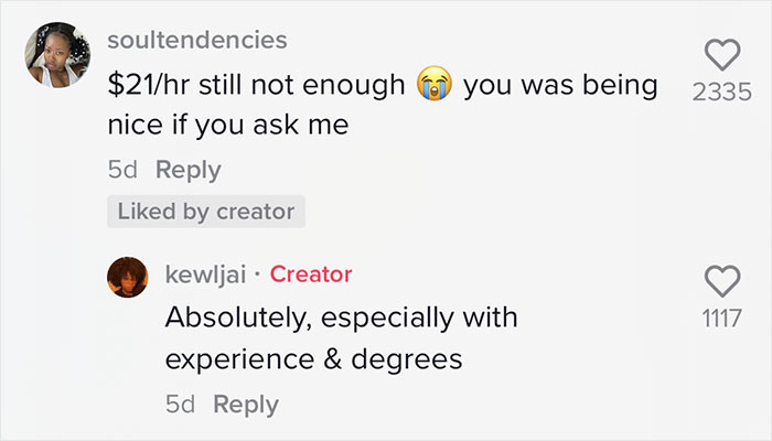 Woman Quits Her Job Interview After Recruiter Says They Can't Pay Her $21/Hour, Sparks A Debate Online Woman Quits Her Job Interview After Recruiter Says They Can't Pay Her $21/Hour, Sparks A Debate Online