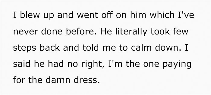 “He Told Me I Should Grow Up”: Man Returns His Future Wife’s Dream Wedding Dress Unbeknownst To Her Because It “Was Wasting Money” “He Told Me I Should Grow Up”: Man Returns His Future Wife’s Dream Wedding Dress Unbeknownst To Her Because It “Was Wasting Money”