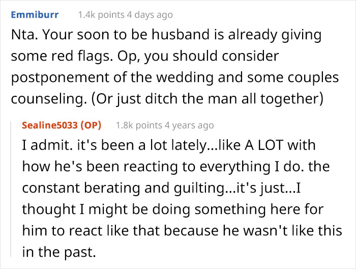 “He Told Me I Should Grow Up”: Man Returns His Future Wife’s Dream Wedding Dress Unbeknownst To Her Because It “Was Wasting Money” “He Told Me I Should Grow Up”: Man Returns His Future Wife’s Dream Wedding Dress Unbeknownst To Her Because It “Was Wasting Money”
