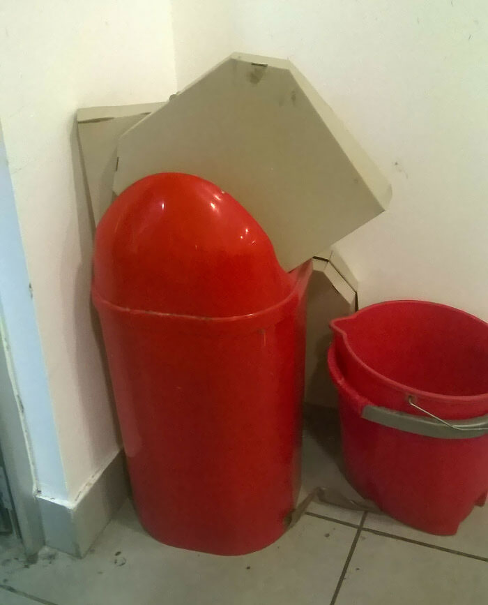 This Is How My Coworkers Throw Away Trash. The Bin Was Totally Empty