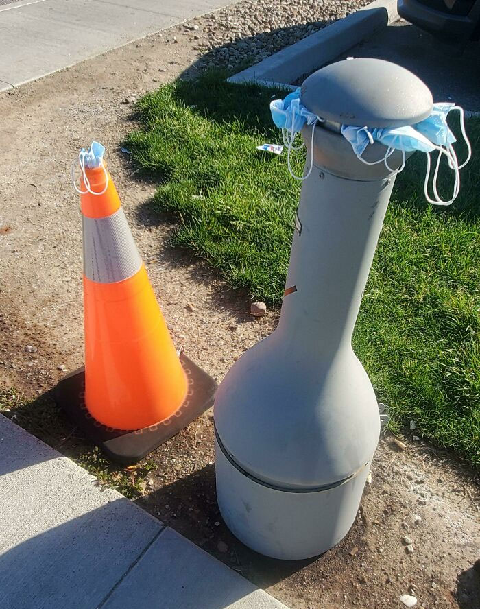 I'm Glad My Coworkers Wear Masks With Zero Complaints, But C'mon, At Least Dispose Of Them Properly