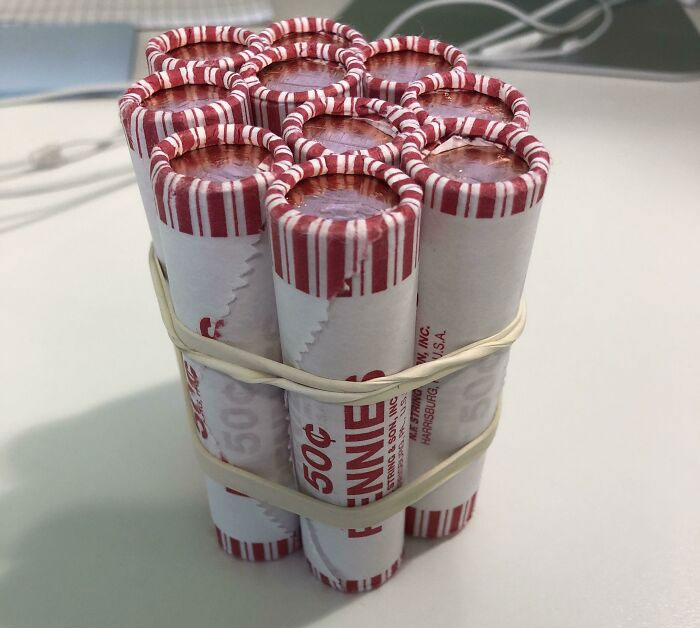 I Won A $5 Bet Against My Coworker. I Came Into The Work This Morning To Find This On My Desk. Thanks, Brad