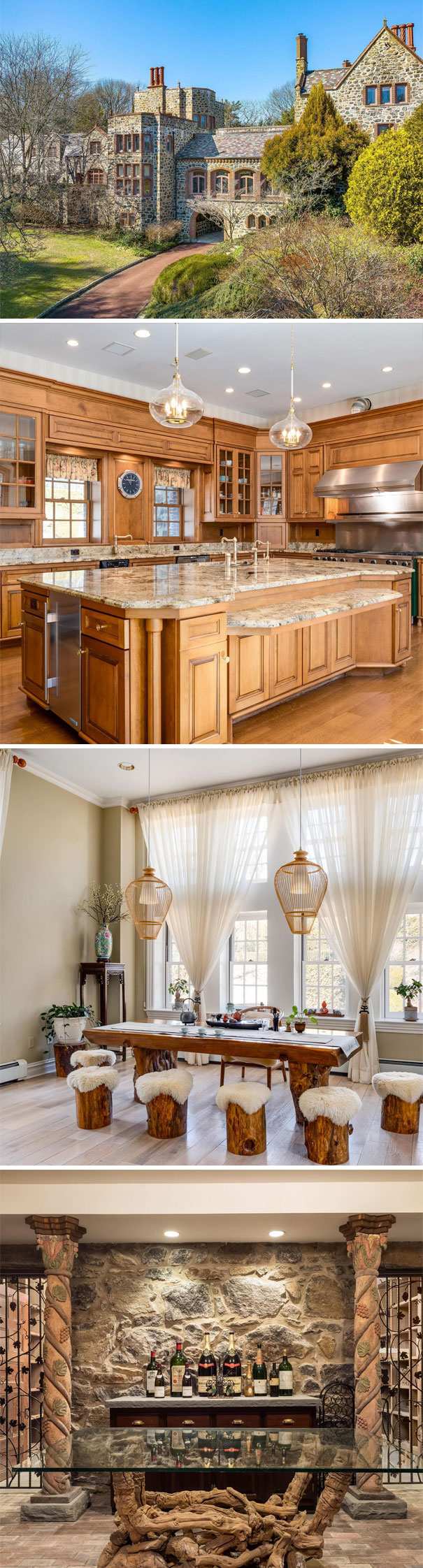 This Castle Is Over 20k Square Foot. Has 14 Bd, 17 Bathrooms And Is For Sale For $11.8 Million. The Home Sits On Over 4 Acres