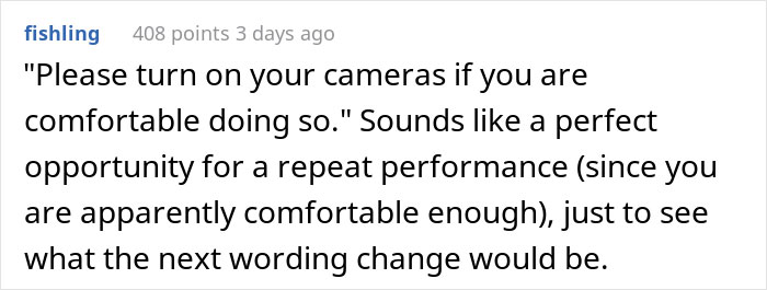 Employee Informs Meeting's Lead She's Using A Breast Pump And Won't Turn On Her Camera But They Insist So She Maliciously Complies Employee Informs Meeting's Lead She's Using A Breast Pump And Won't Turn On Her Camera But They Insist So She Maliciously Complies