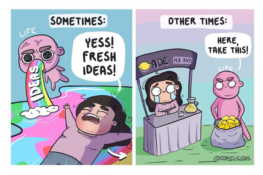 Artist's Witty Comics About Random Thoughts And Experiences