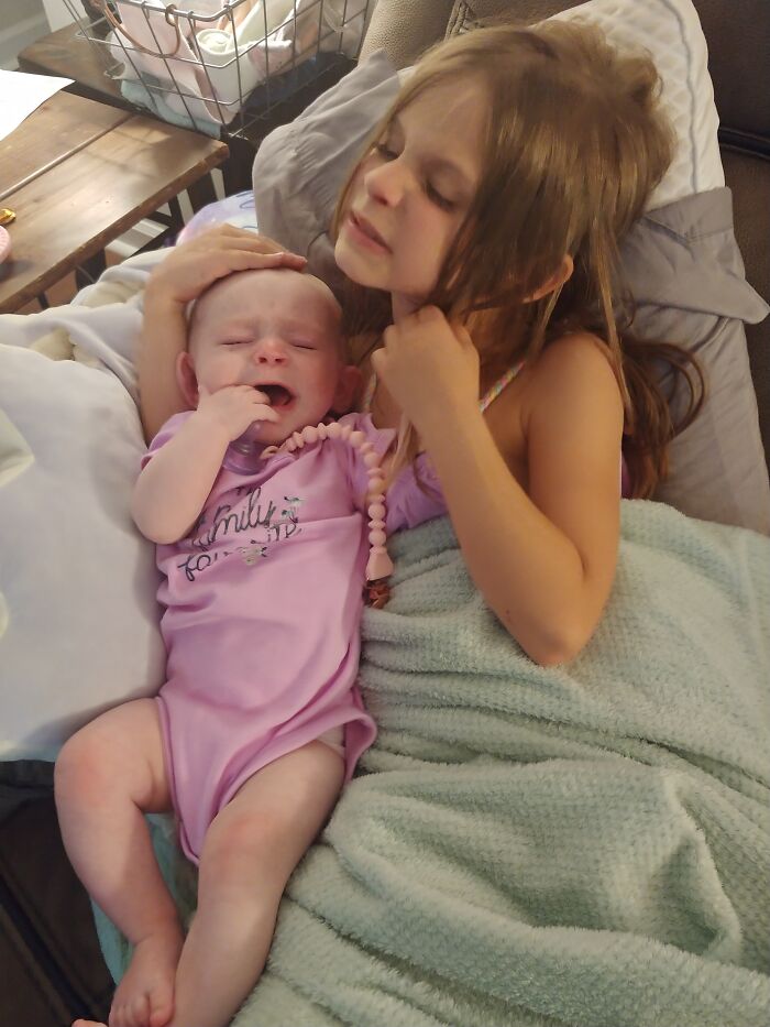 Big Sister Finding Out Babies Aren't Always Cuddly