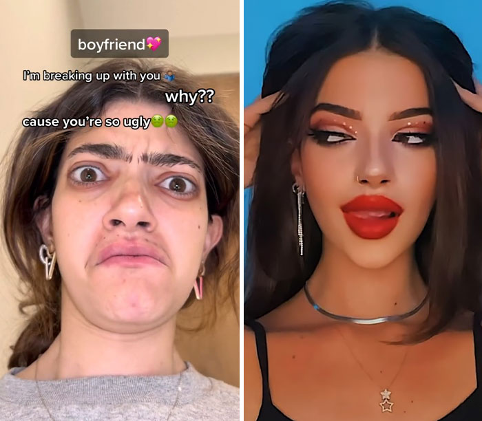 "Makeup Should Be Illegal": TikToker That People Call Mr. Bean's 'Daughter' Embraces 'Catfish' Claims By Posting Makeup Transformations