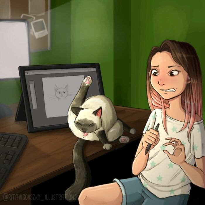 Artist Shows Everyday Life With A Cat Summarized In Adorable Comics (69 New Pics)