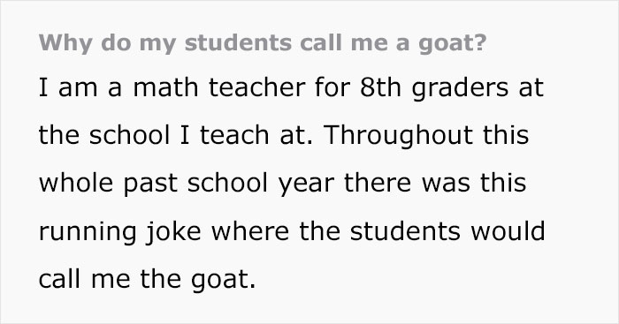Math Teacher Cries Tears Of Joy After Finding Out The Reason Students Called Them The GOAT Is Because They Loved Them Math Teacher Cries Tears Of Joy After Finding Out The Reason Students Called Them The GOAT Is Because They Loved Them