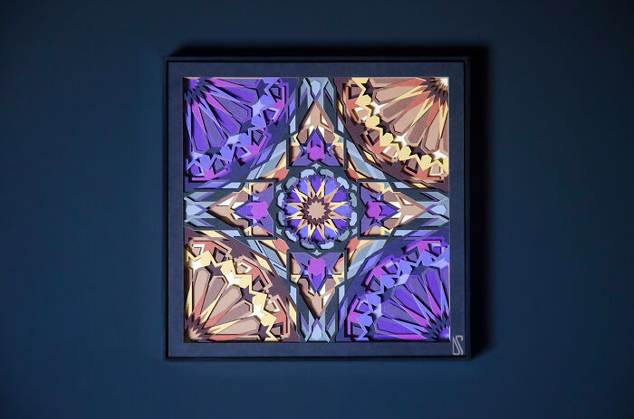 I Filled Paper Cut Matrix With Colors And Look What I Found (18 Pics)