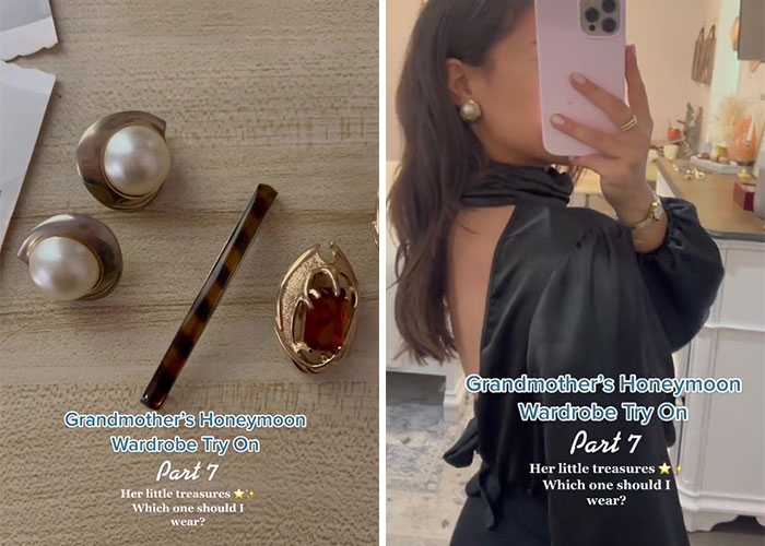 Woman Goes Viral After Trying On Grandma&rsquo;s 1950s Honeymoon Outfits