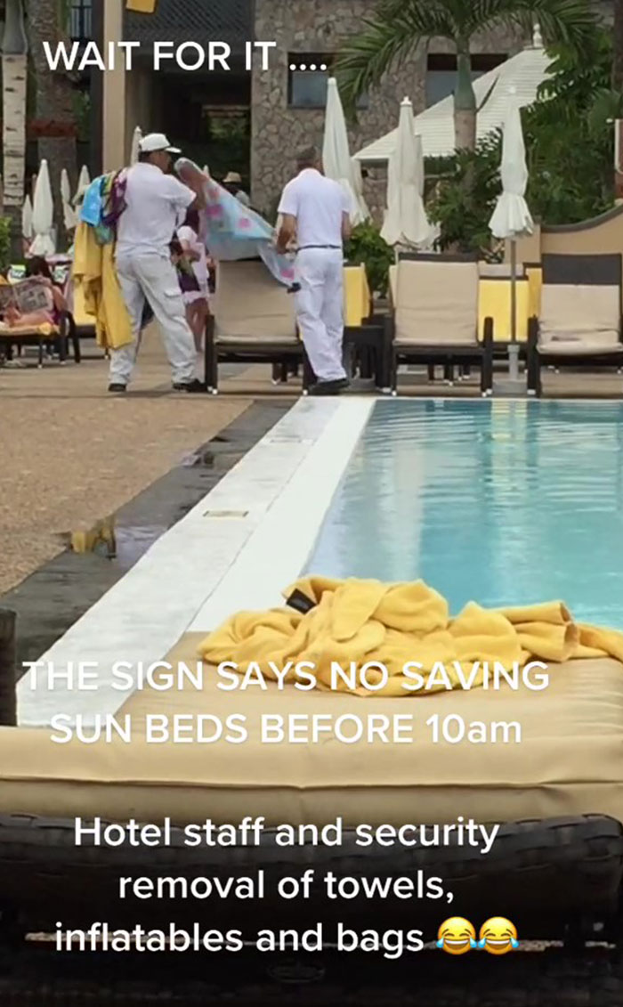 Video Showing Early Morning Sunbed Blockers Having Their Towels Taken Away By Staff At A 5-Star Tenerife Resort Sparks A Debate Online