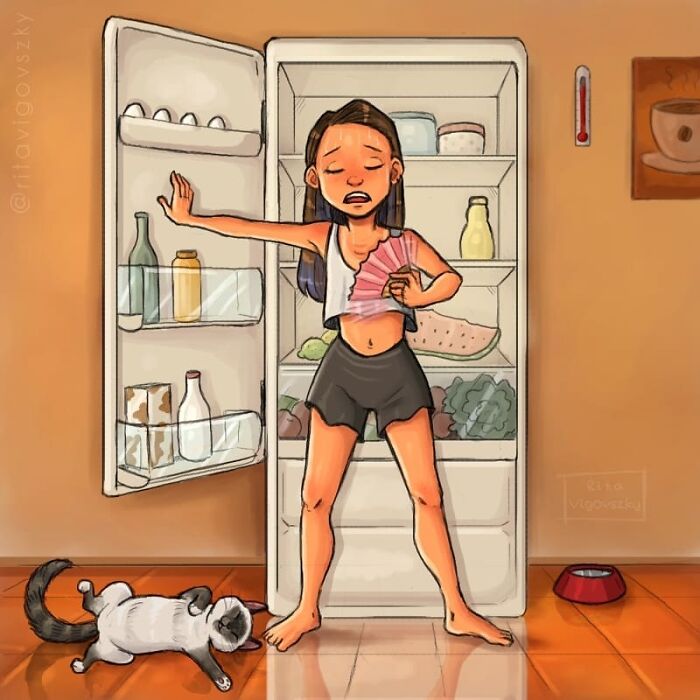 Artist Shows Everyday Life With A Cat Summarized In Adorable Comics (69 New Pics)