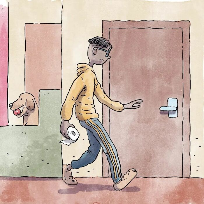 Este artista crea 3 emotivos cómics sobre la vida con un gato y un perro inspirados en sus experiencias personales