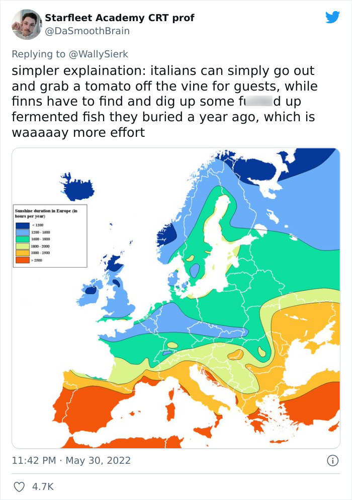 "This Is Blowing People&rsquo;s Minds": Amateur Historian Explains Why Some European Countries Probably Won't Feed You In Their Home