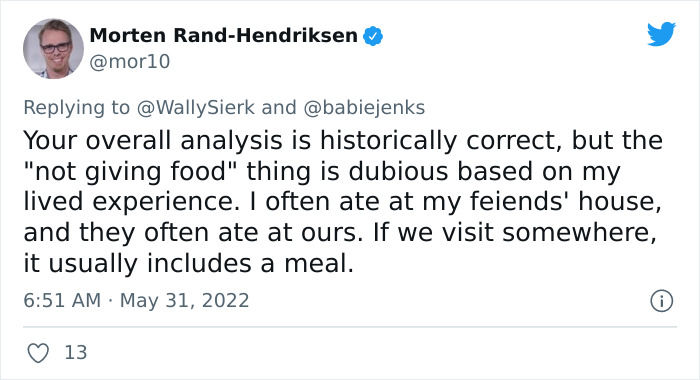 "This Is Blowing People&rsquo;s Minds": Amateur Historian Explains Why Some European Countries Probably Won't Feed You In Their Home