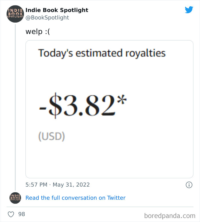 Writer Tweets About Owing Money To Amazon Because Readers Are Returning Their Finished eBooks, Sparks A Debate Among Online Users