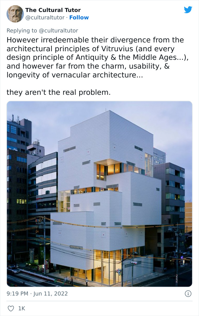"The Problem With Modern Architecture": This Twitter Account Shares Why Architecture Today Is No Good