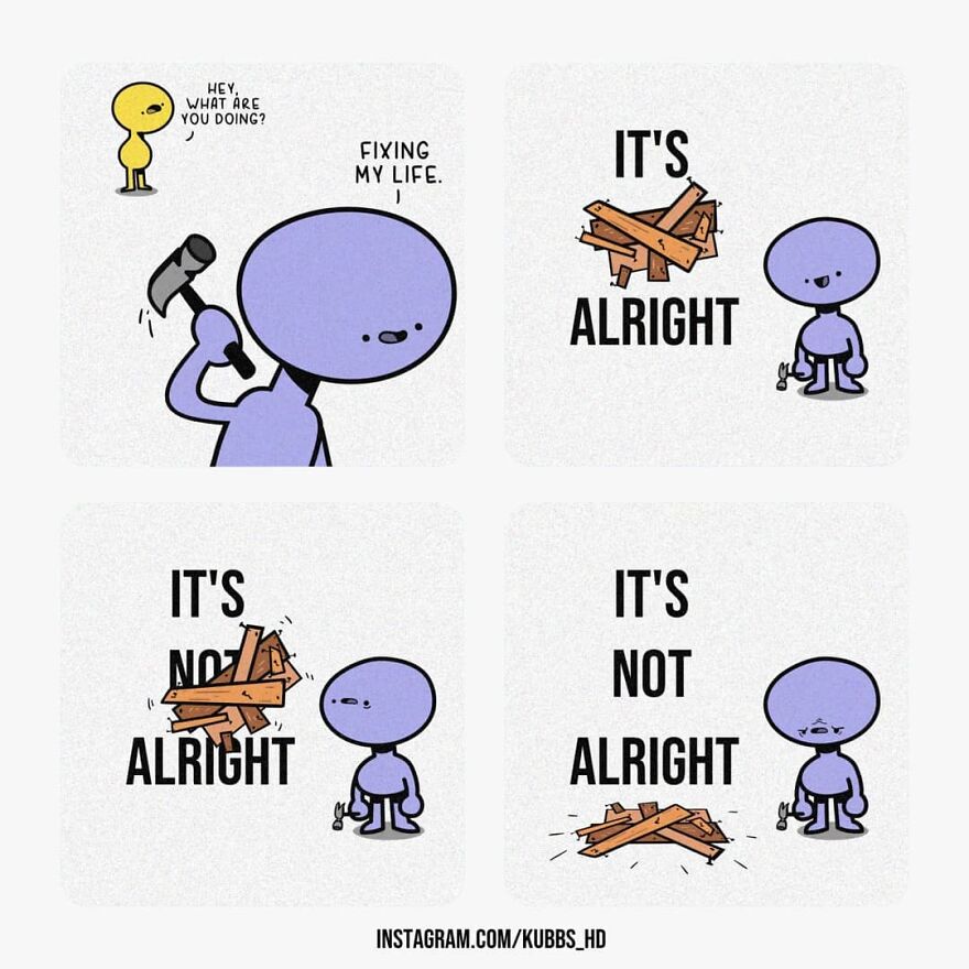 Artist Makes Relatable And Funny Comics That Speak For Mental Health(53 Comics)