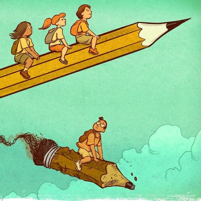 Artist Illustrated 16 Interesting And Thoughtful Illustrations Showing The Other Side Of The World