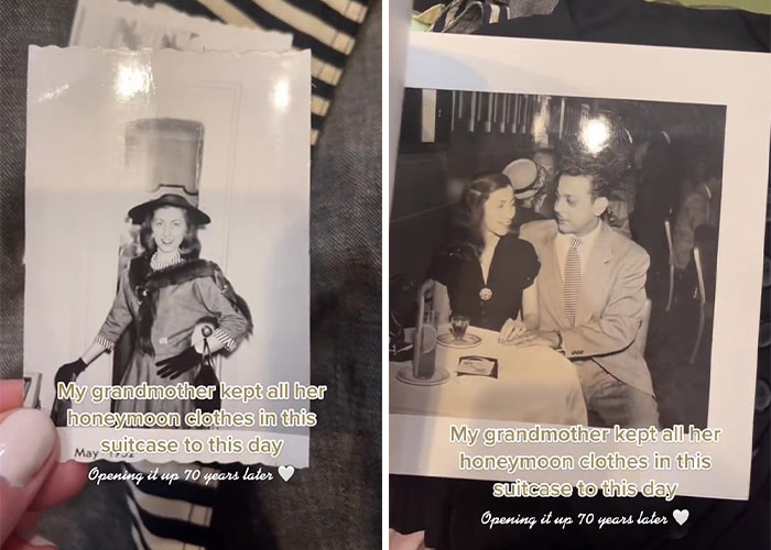 Woman Goes Viral After Trying On Grandma&rsquo;s 1950s Honeymoon Outfits