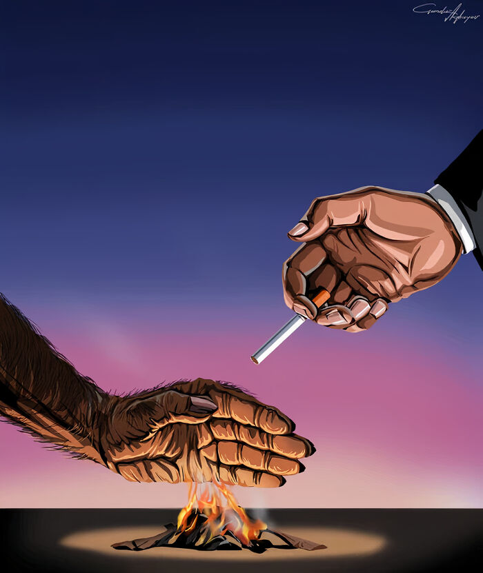 17 Realistic Illustrations By An Artist Who Had Been Forced To Leave His Homeland To Draw The True Situation