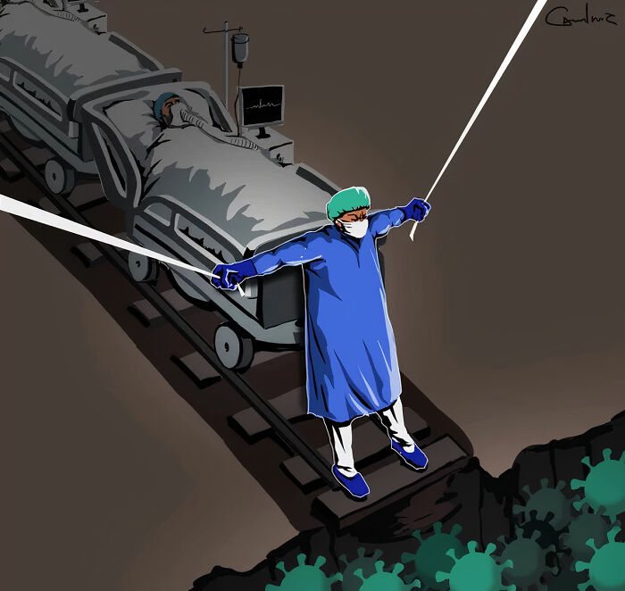 17 Realistic Illustrations By An Artist Who Had Been Forced To Leave His Homeland To Draw The True Situation