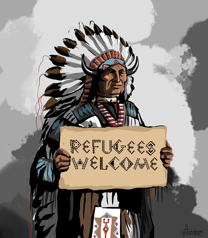 17 Realistic Illustrations By An Artist Who Had Been Forced To Leave His Homeland To Draw The True Situation