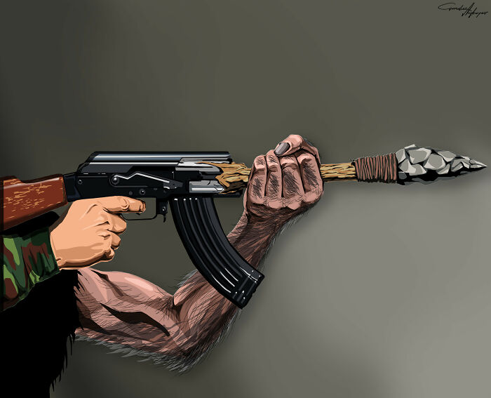 17 Realistic Illustrations By An Artist Who Had Been Forced To Leave His Homeland To Draw The True Situation