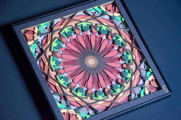 I Filled Paper Cut Matrix With Colors And Look What I Found (18 Pics)