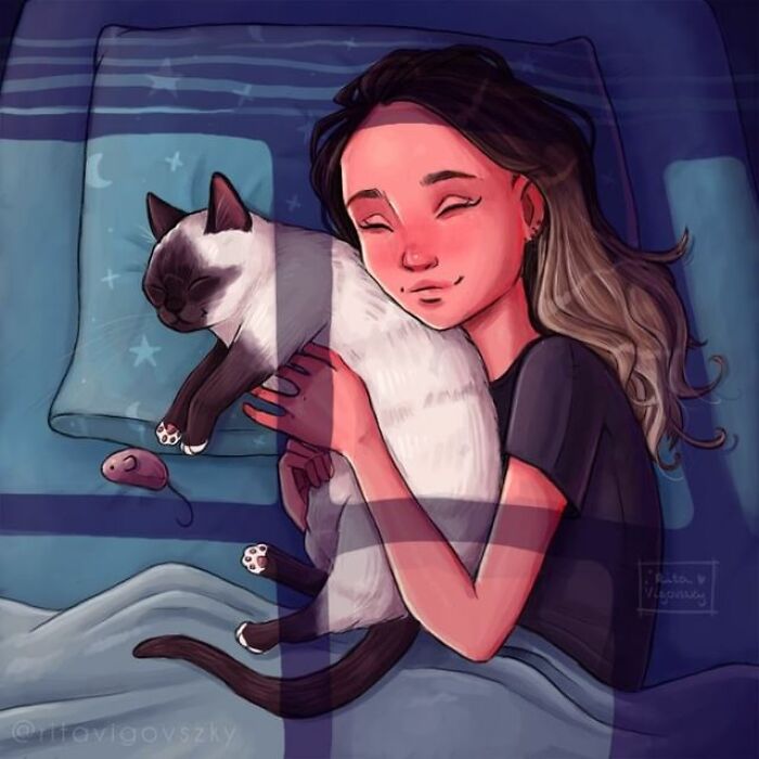 Artist Shows Everyday Life With A Cat Summarized In Adorable Comics (69 New Pics)