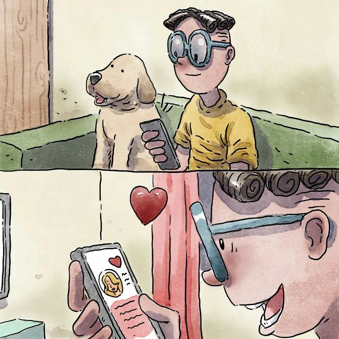 Este artista crea 3 emotivos cómics sobre la vida con un gato y un perro inspirados en sus experiencias personales