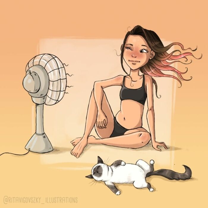 Artist Shows Everyday Life With A Cat Summarized In Adorable Comics (69 New Pics)