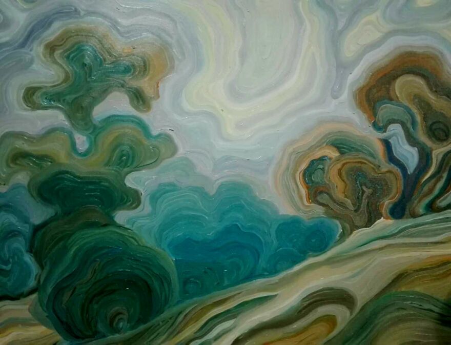 Karnaukhivka. On The Mountain. Canvas, Oil. 60x80 Cm, 2018