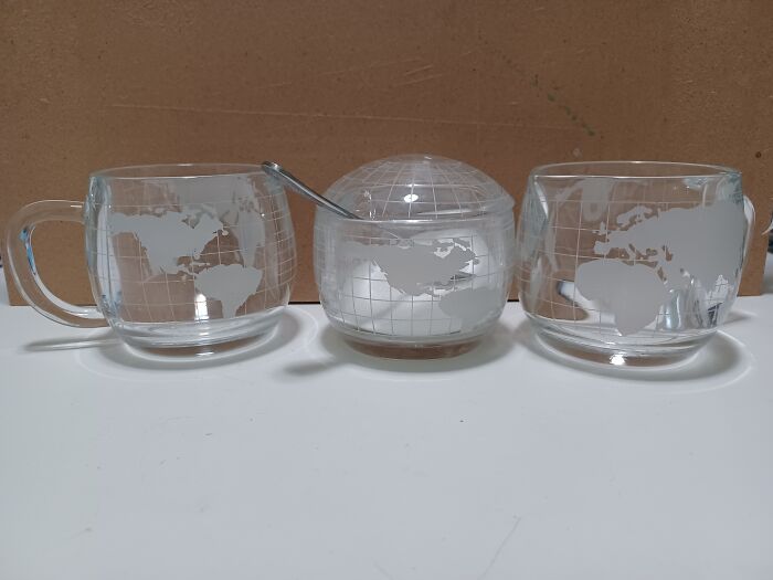 My Fun 1979 Nescafe World Coffee Mug, Sugar And Creamer For $5 At Rummage Sale ($35 Ea On Etsy!)