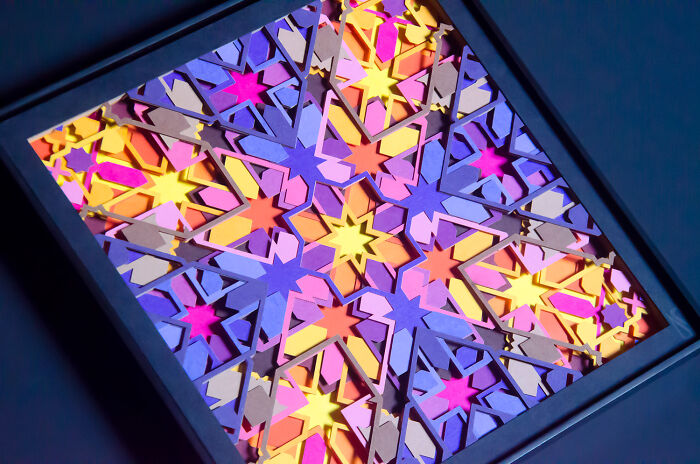 I Filled Paper Cut Matrix With Colors And Look What I Found (18 Pics)