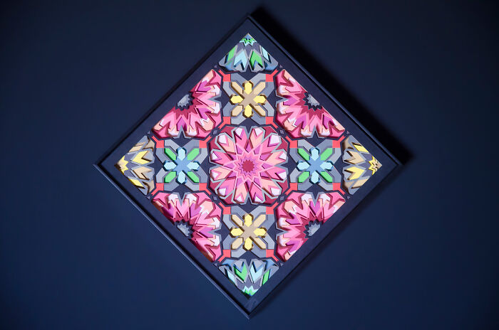 I Filled Paper Cut Matrix With Colors And Look What I Found (18 Pics)